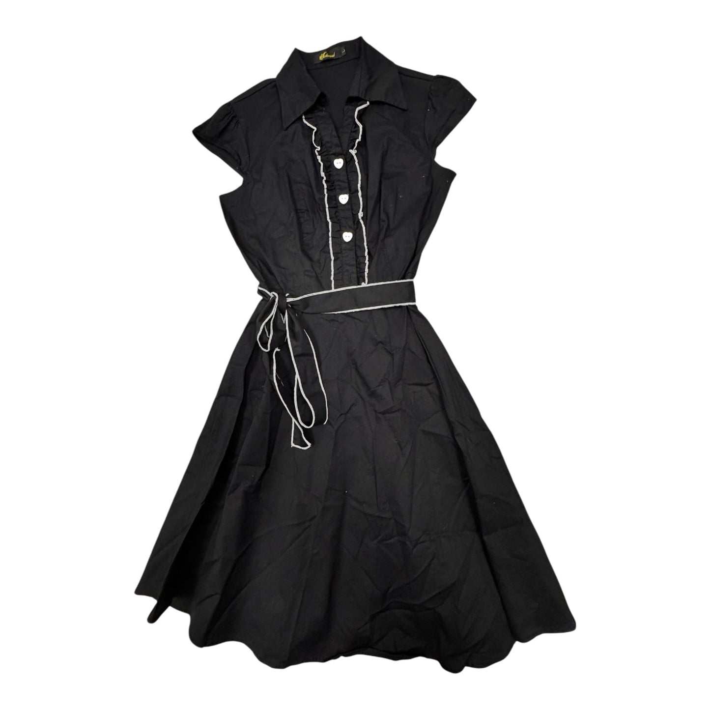 Dress Casual Midi By Cmc In Black & White, Size:L