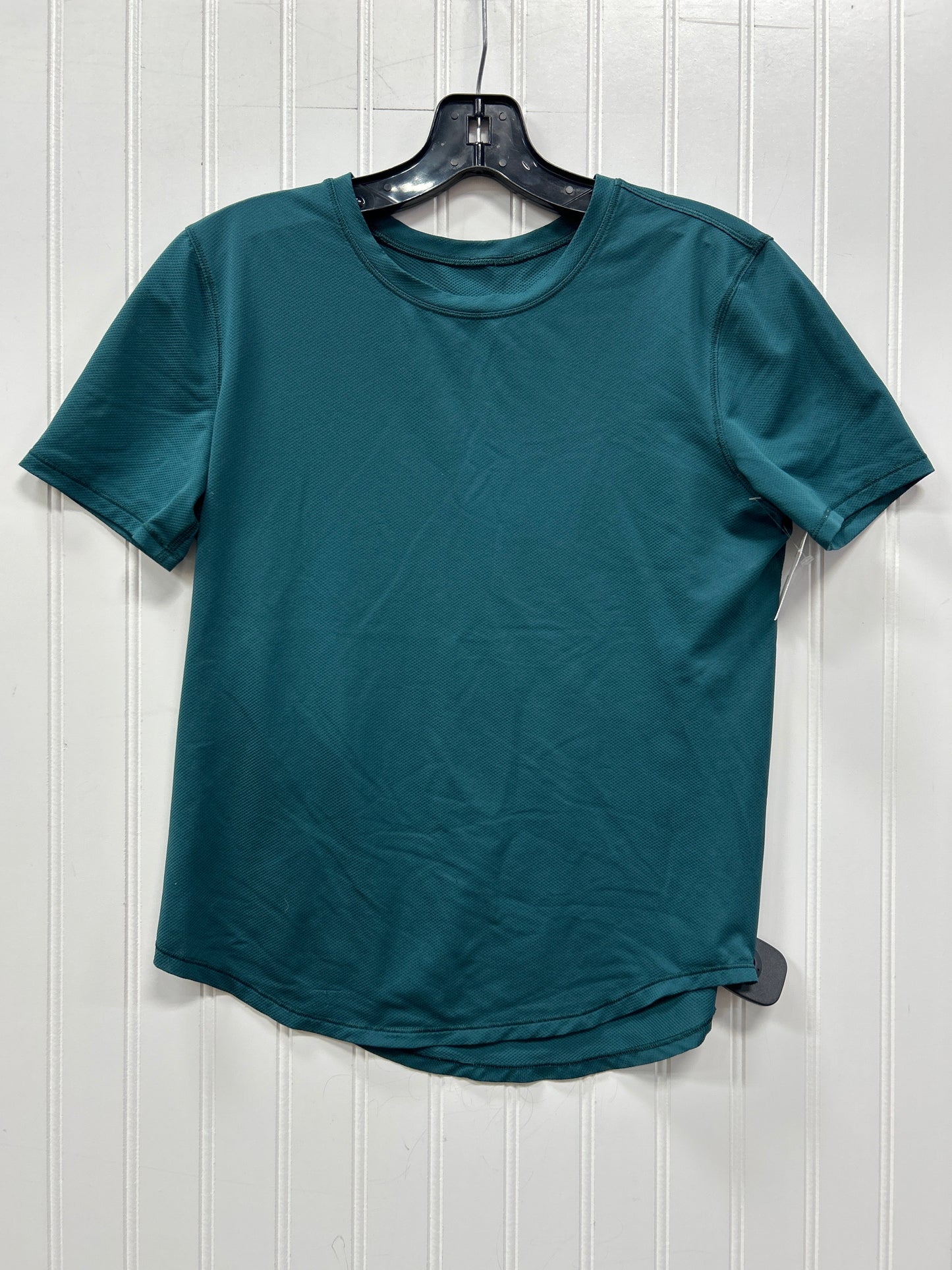 Athletic Top Ss By Lululemon In Teal, Size:4