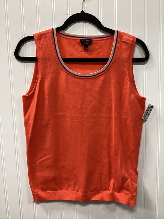 Top Sleeveless By Talbots In Orange, Size:M
