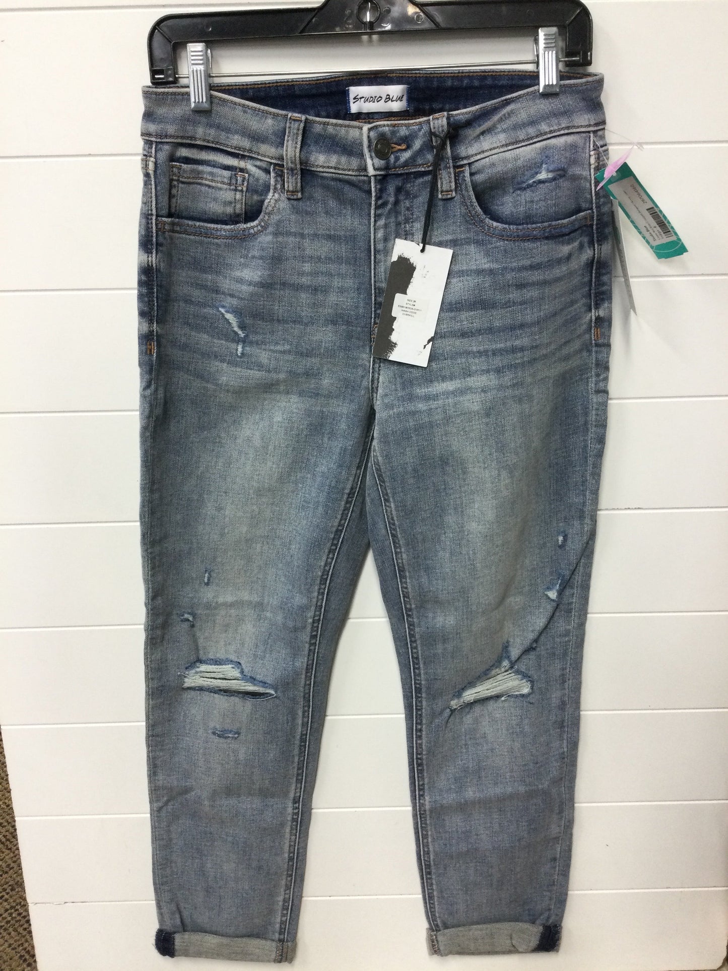 Jeans Cropped By Studio Blue In Blue Denim, Size:6