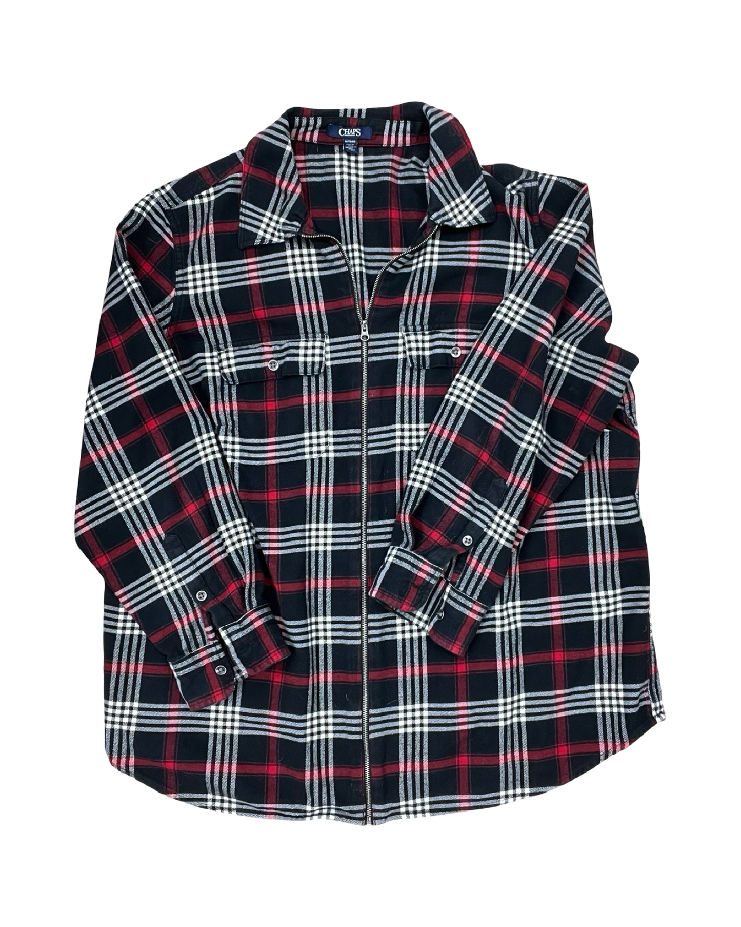 Jacket Other By Chaps In Black & Red, Size:1X