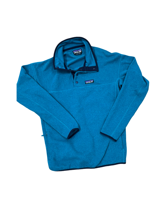 Sweatshirt Collar By Patagonia In Teal, Size:L
