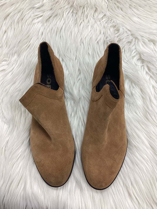 Boots Ankle Flats By Sorel In Tan, Size:9
