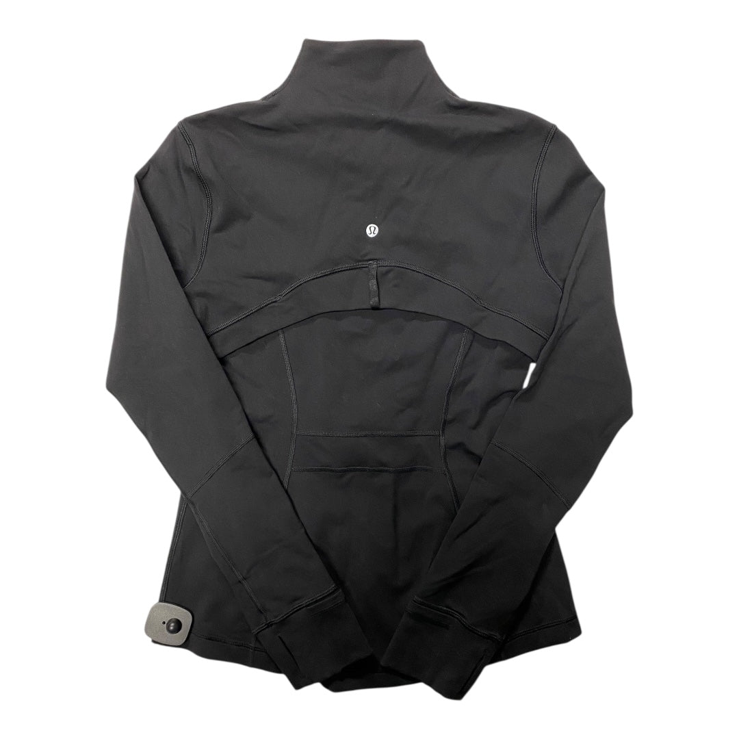 Athletic Jacket By Lululemon In Black, Size:8