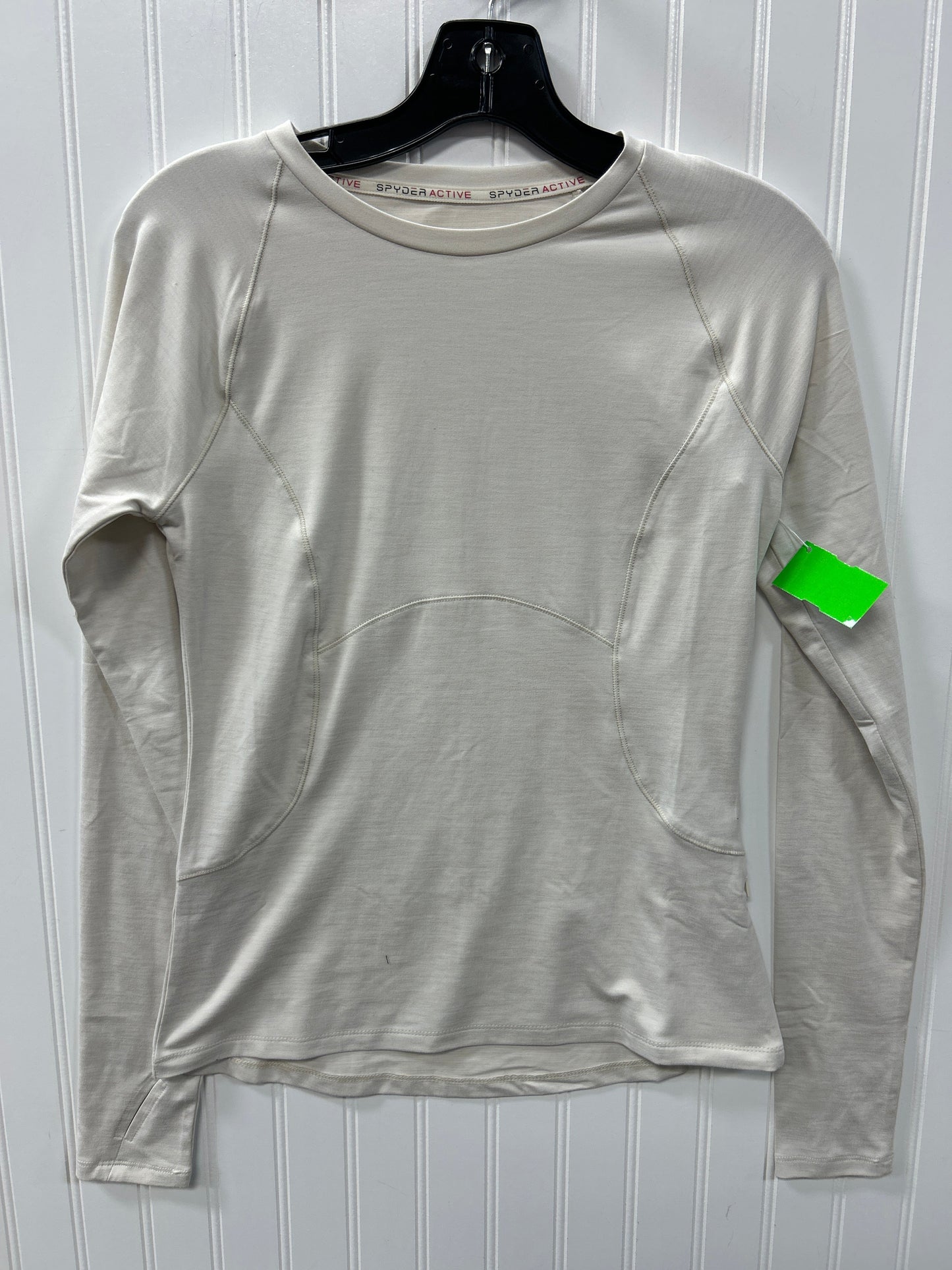 Athletic Top Ls Crewneck By Spyder In Cream, Size:S