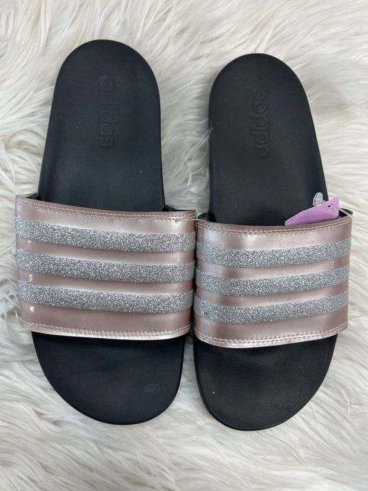Sandals Flats By Adidas In Pink, Size:9