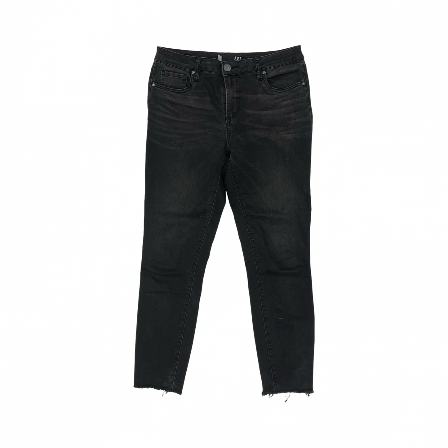 Jeans Skinny By Kut In Black Denim, Size:8
