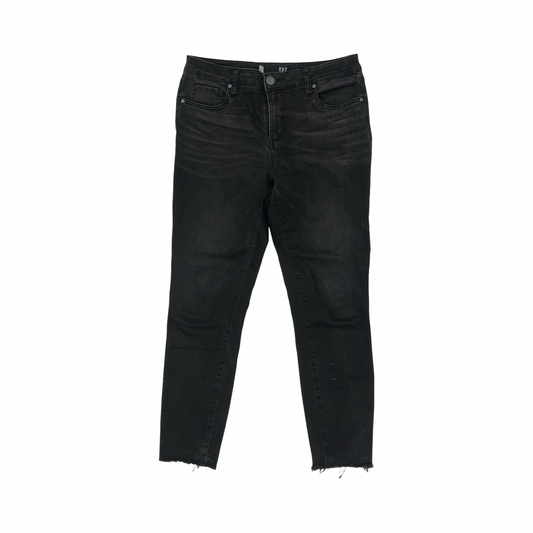 Jeans Skinny By Kut In Black Denim, Size:8