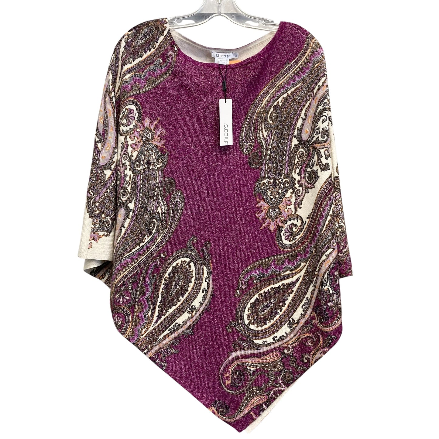 Poncho By Chicos In Purple, Size:S