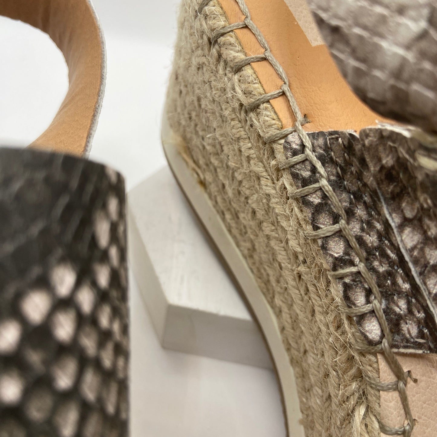 Sandals Heels Wedge By Dolce Vita In Snakeskin Print, Size: 8.5