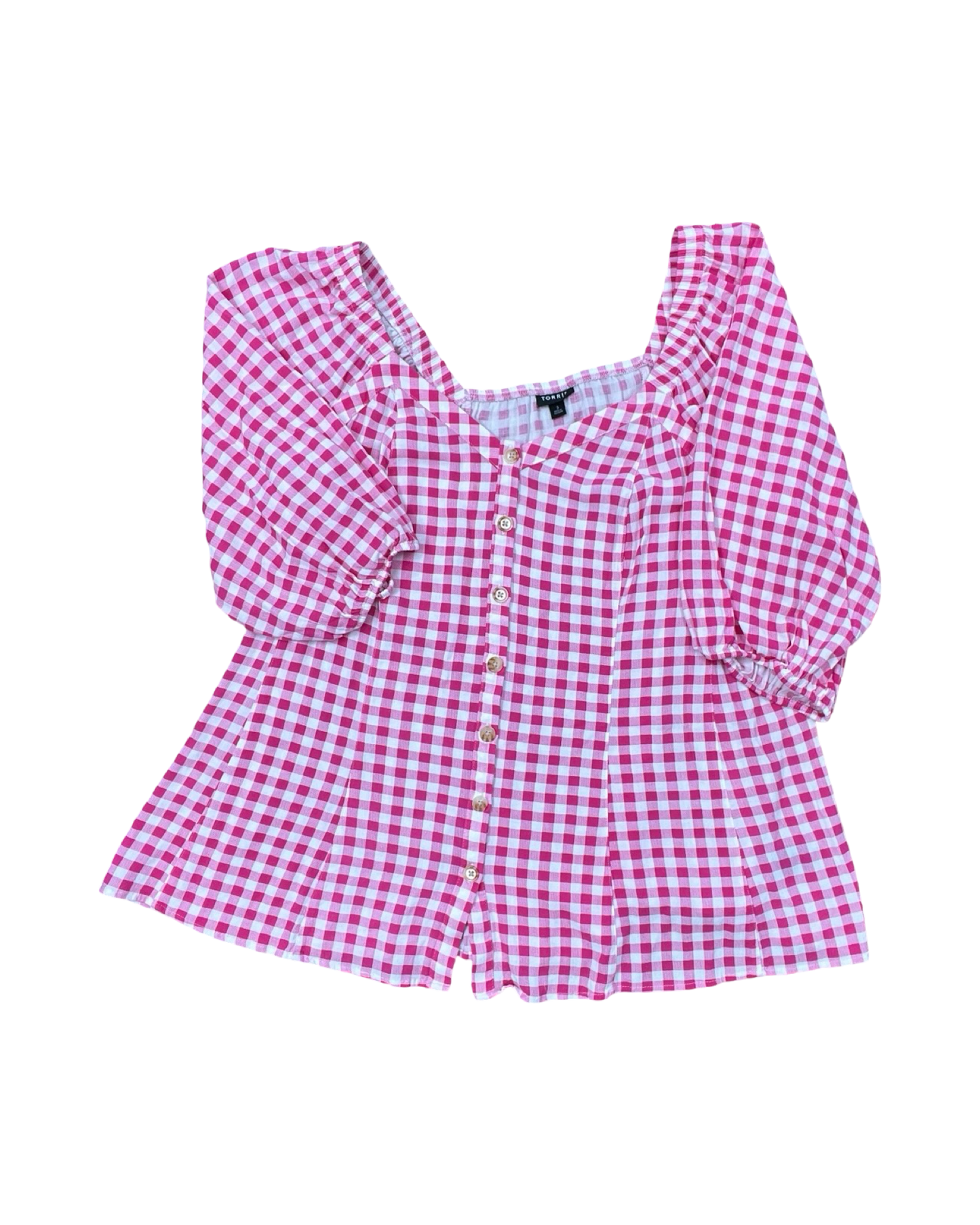 Blouse Ss By Torrid In Pink & White, Size:3X