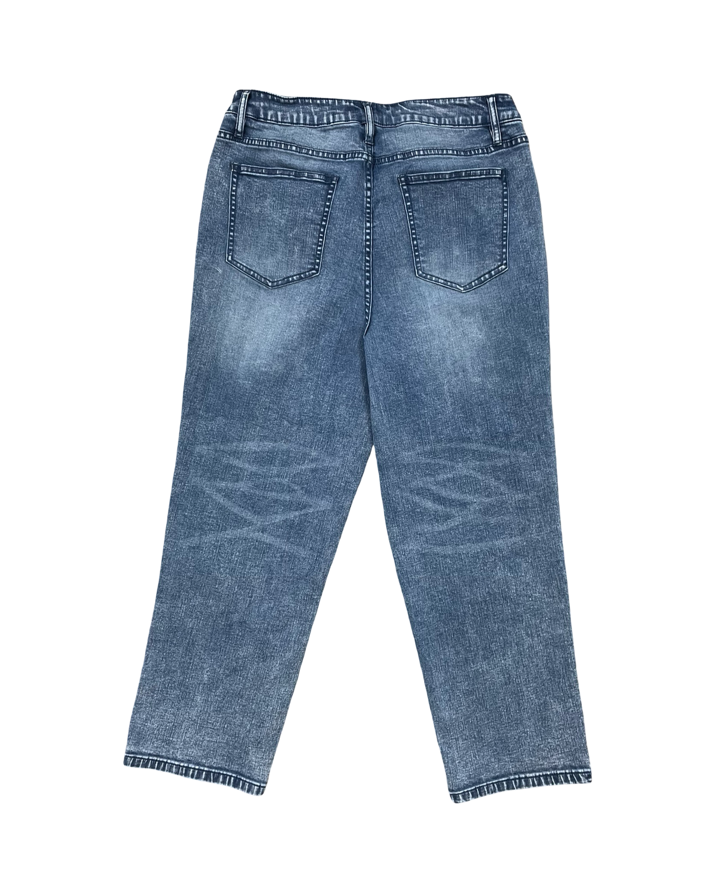 Jeans Straight By Clothes Mentor In Blue Denim, Size:12