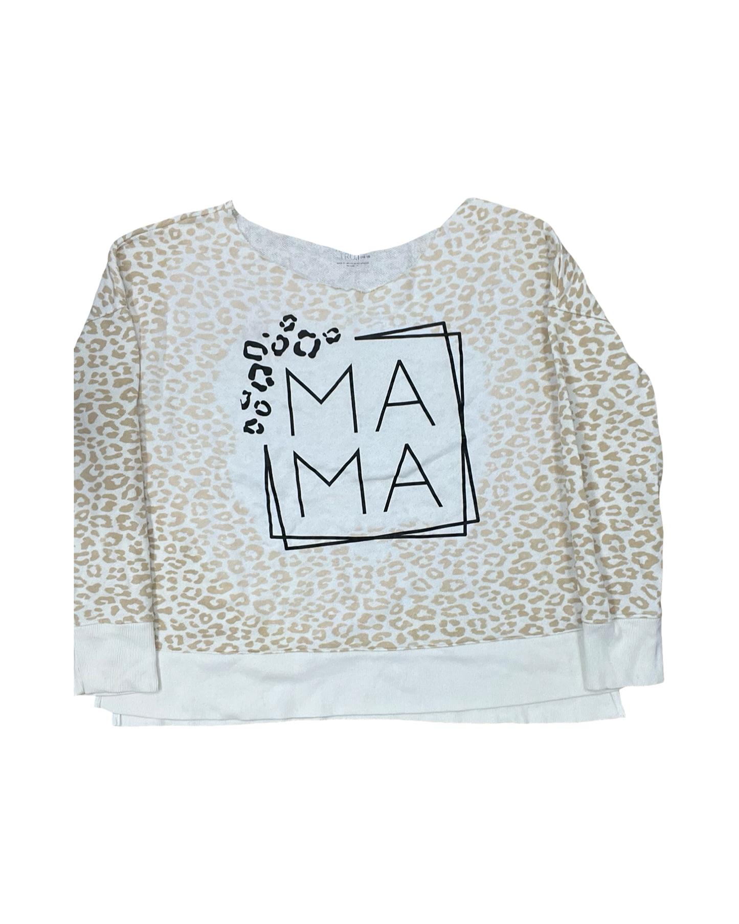 Sweatshirt Collar By Time And Tru In Cream & Tan, Size:Xl