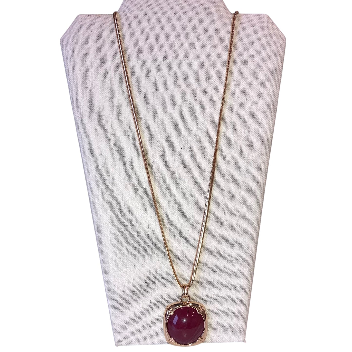 Necklace Pendant By Loft In Gold & Pink