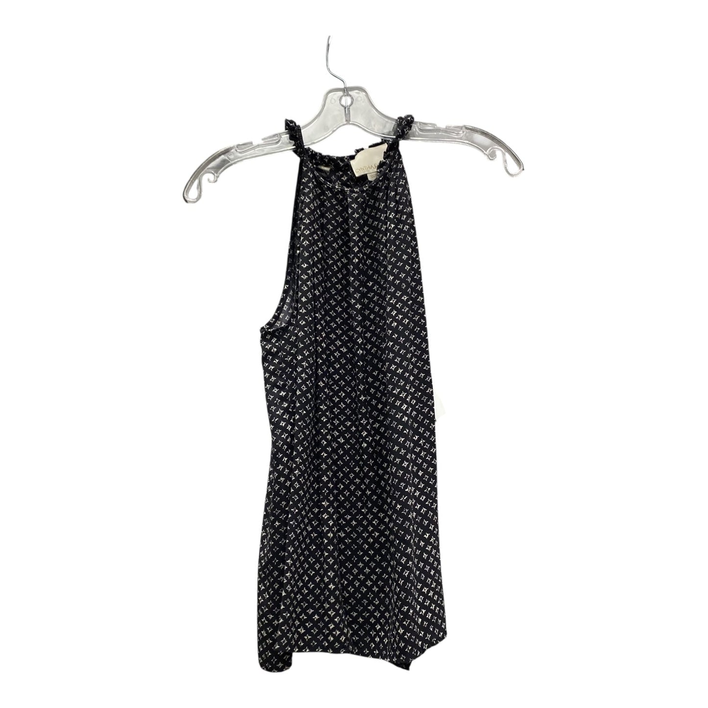 Top Sleeveless By Cynthia Rowley In Black & Tan, Size:S