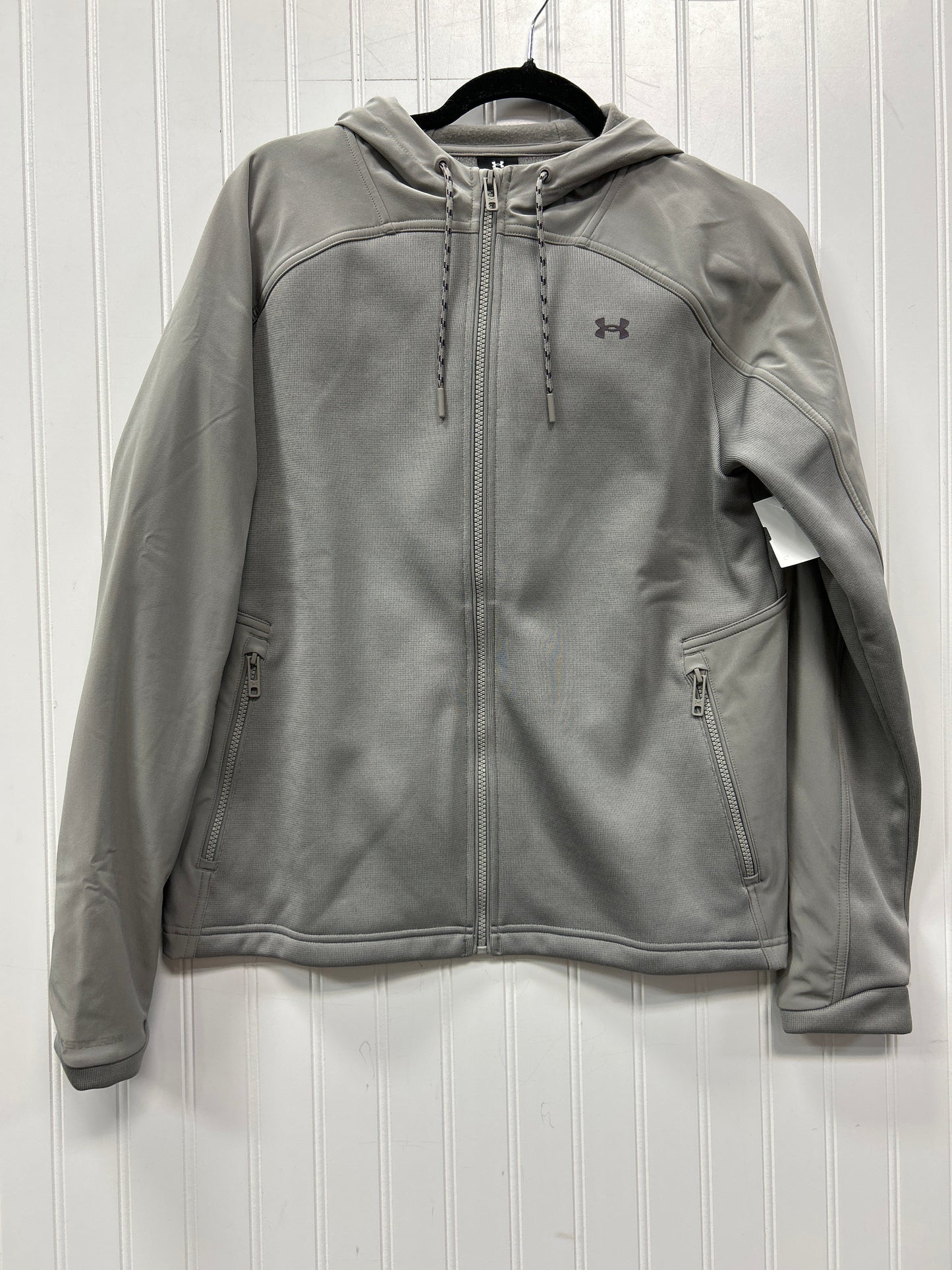 Jacket Windbreaker By Under Armour In Grey, Size:M