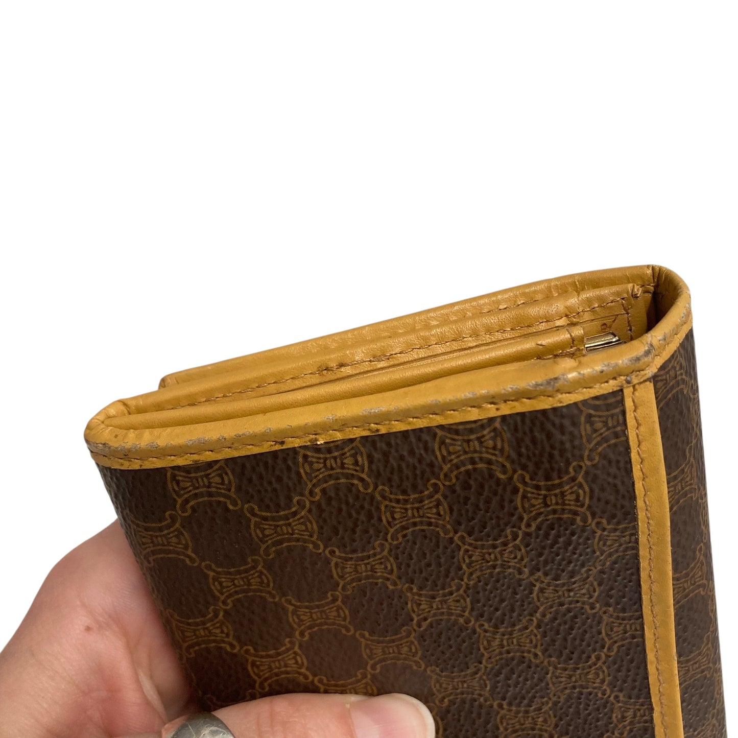 Wallet Luxury Designer By Celine In Brown & Tan, Size:Large