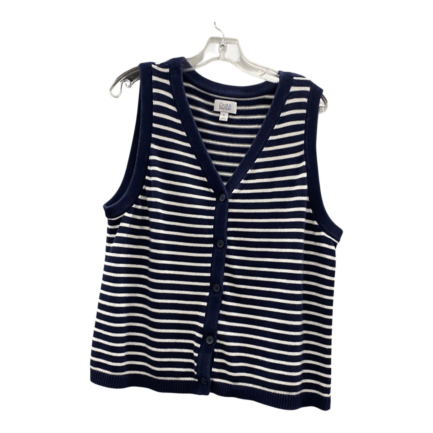 Vest Sweater By Croft And Barrow In Blue, Size:Xl