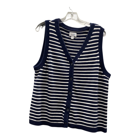 Vest Sweater By Croft And Barrow In Blue, Size:Xl