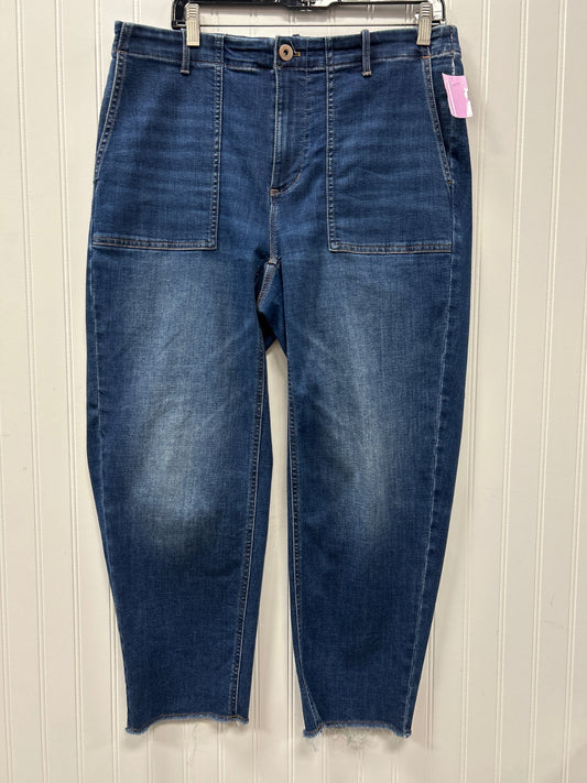 Jeans Straight By J. Jill In Blue Denim, Size:16