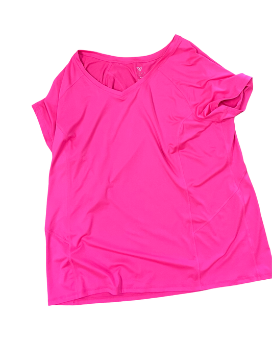 Athletic Top Ss By Livi Active In Pink, Size:2X