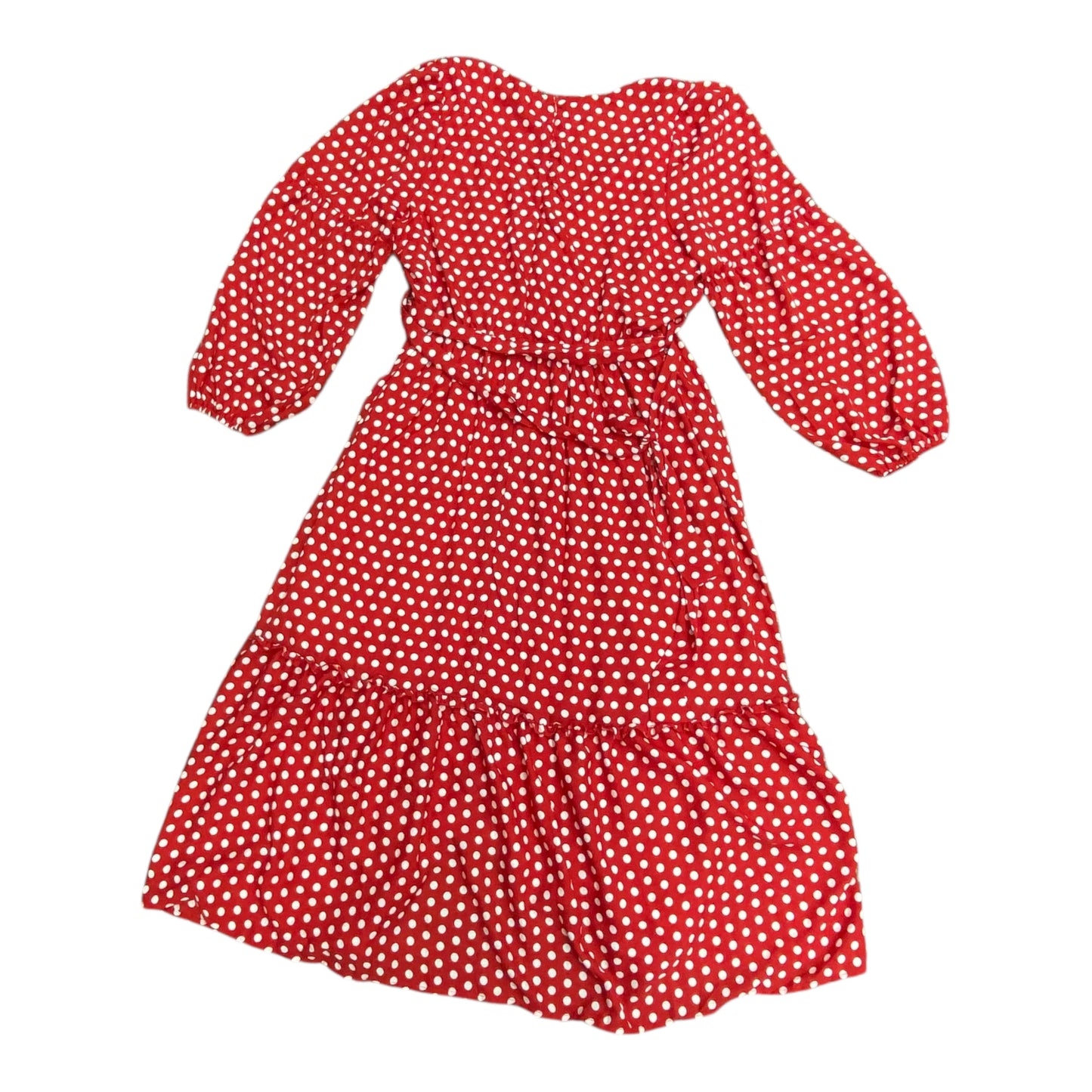 Dress Casual Maxi By Cmc In Red & White, Size:1X