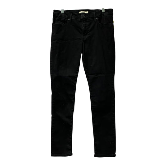 Jeans Skinny By Levis In Black, Size:12