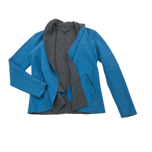 BLUE & GREY CARDIGAN by EILEEN FISHER Size:PETITE   S