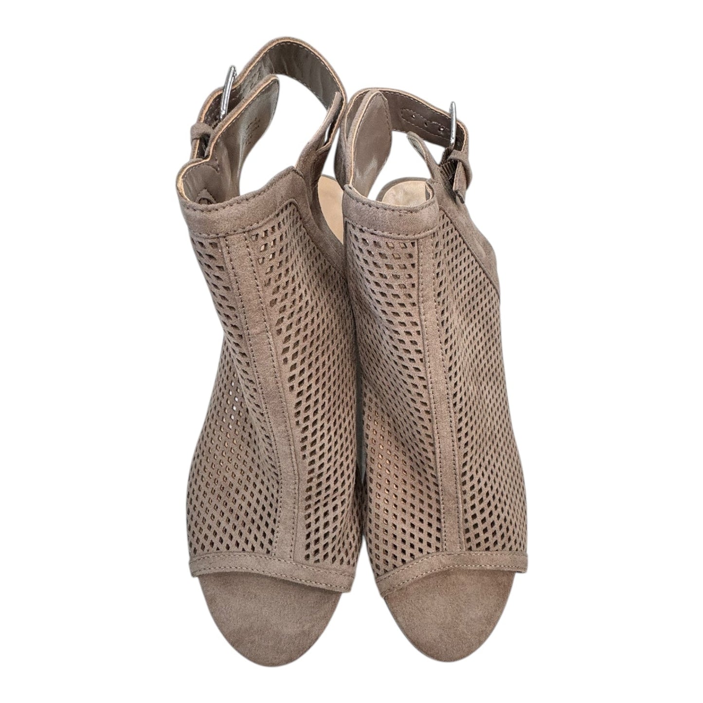 Sandals Heels Block By Unisa In Brown, Size:8.5