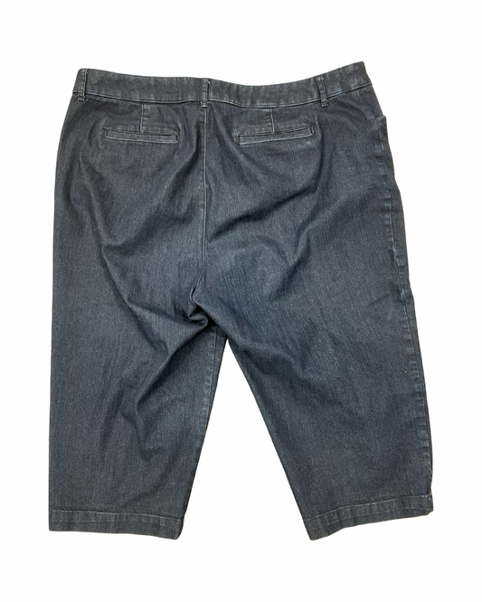 Jeans Cropped By St Johns Bay In Blue Denim, Size:20