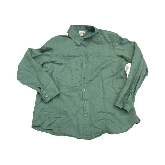 Blouse Ls By J. Crew In Green, Size:L