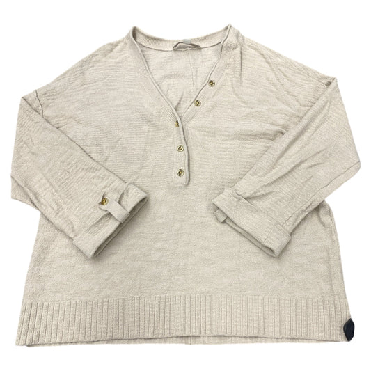 Sweater Cardigan By Loft In Beige, Size:L