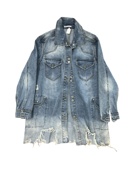 Jacket Denim By Vervet In Blue Denim, Size:M