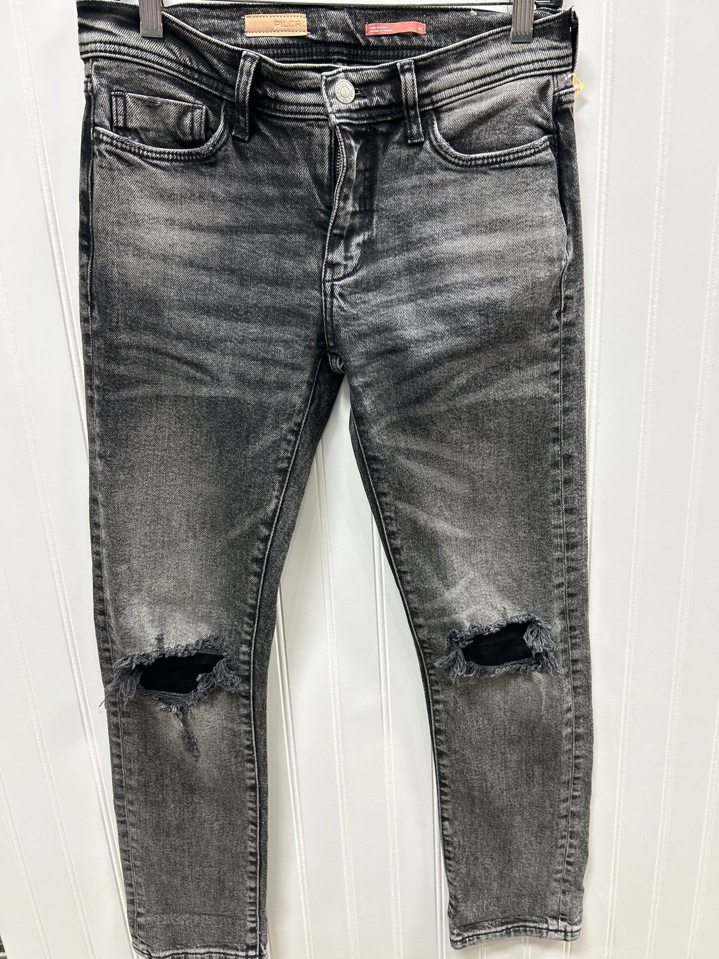 Jeans Skinny By Pilcro In Black Denim, Size:2