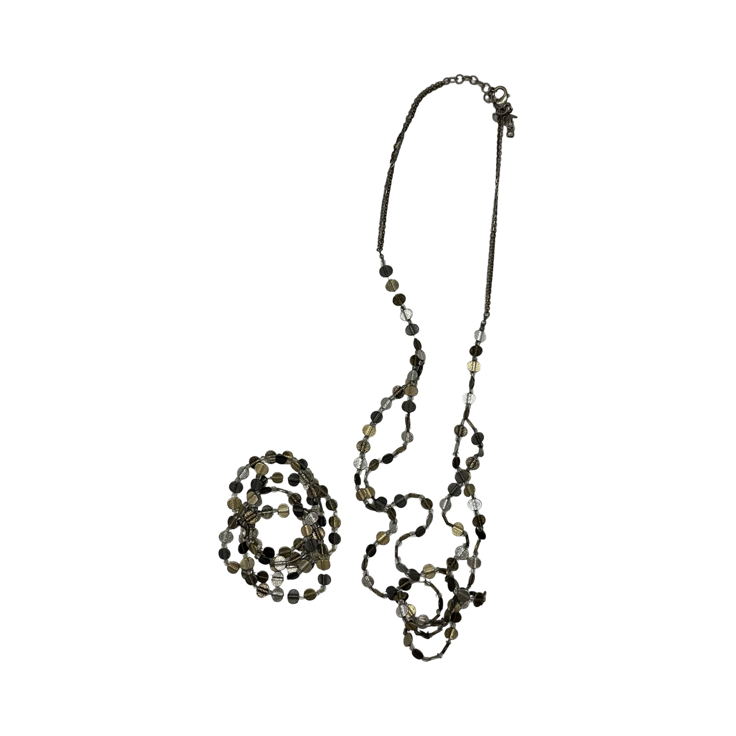 Necklace Set By Clothes Mentor In Brown & Silver, Size:0P