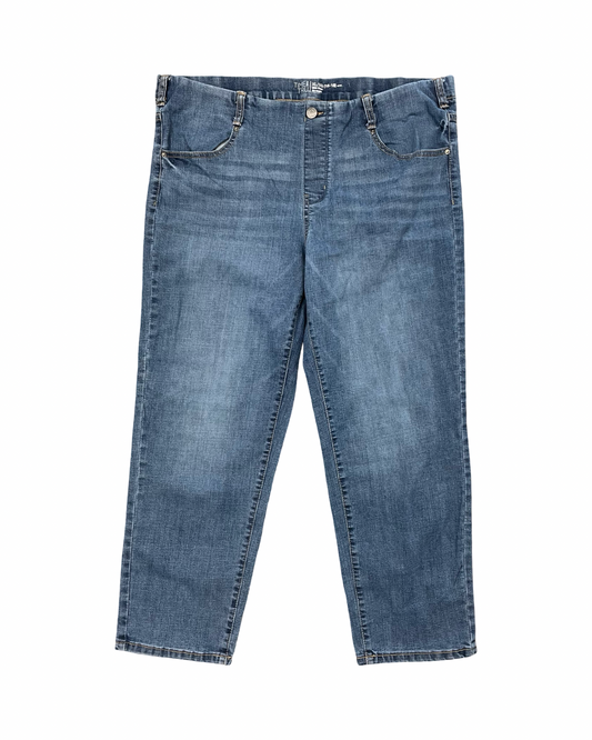 Jeans Straight By Time And Tru In Blue Denim, Size:18