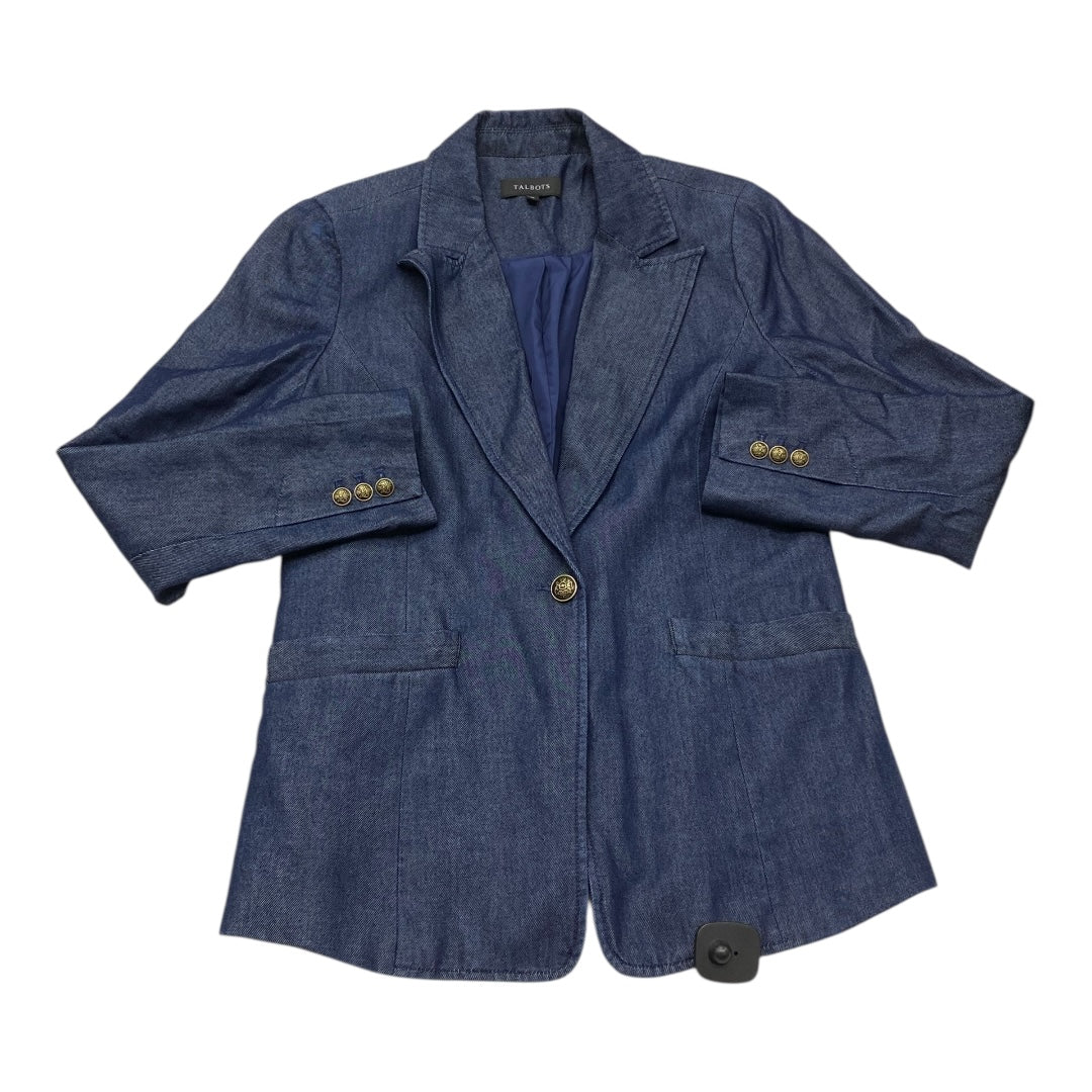 Blazer By Talbots In Blue Denim, Size:10