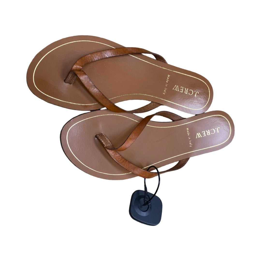 Sandals Flats By J. Crew In Brown, Size:7