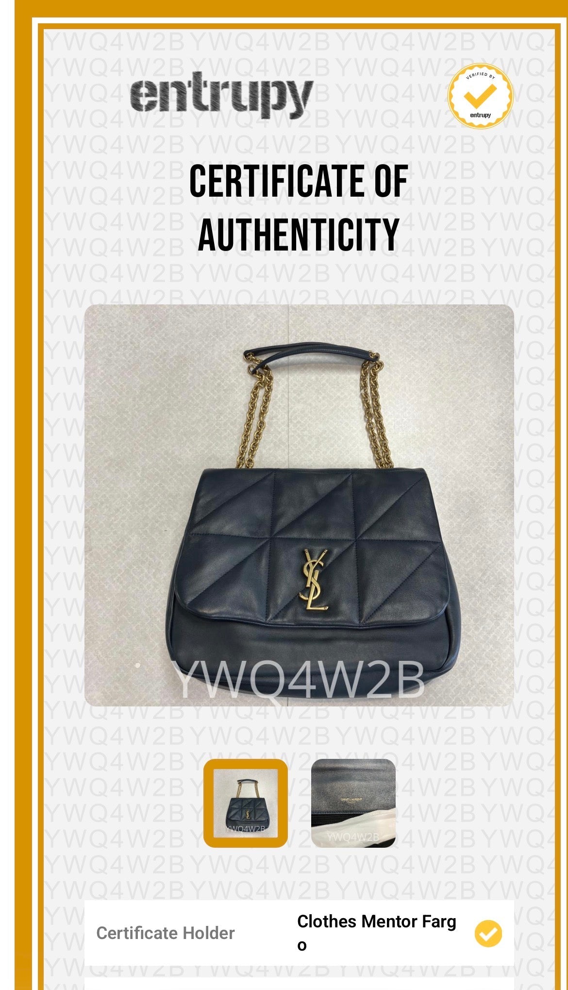 Handbag Luxury Designer By Yves Saint Laurent, Size: Medium