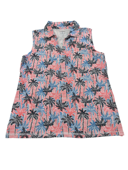 Top Sleeveless By Talbots In Blue & Red & White, Size:M