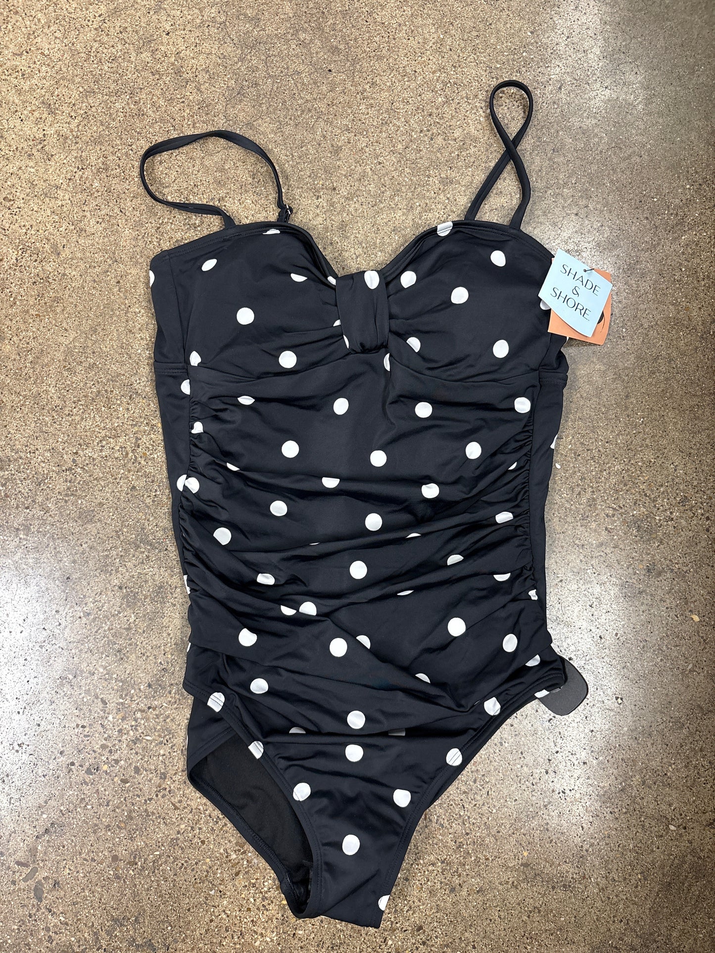 Swimsuit By Shade & Shore In Black & White, Size:L