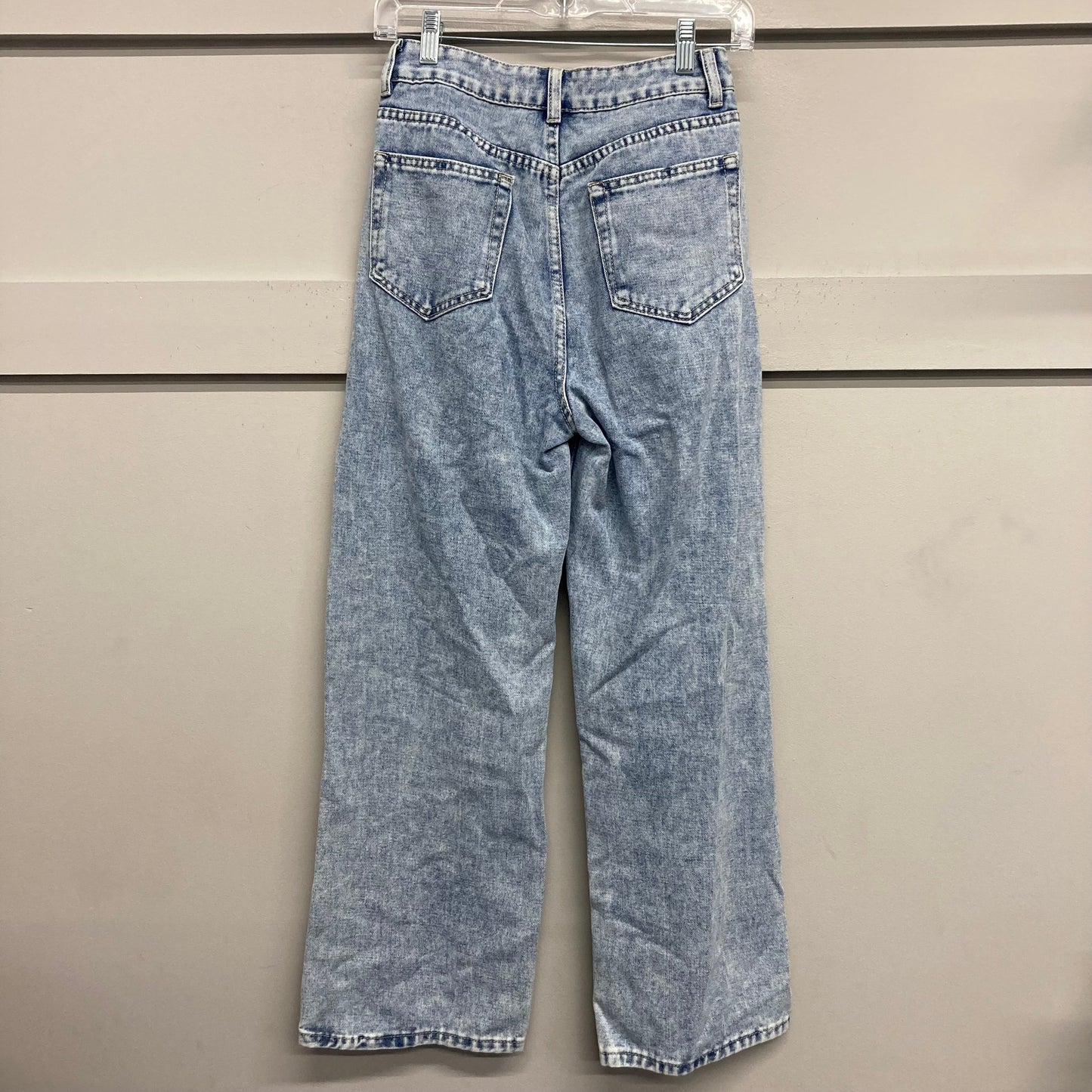 Jeans Wide Leg By Shein In Blue Denim, Size:4