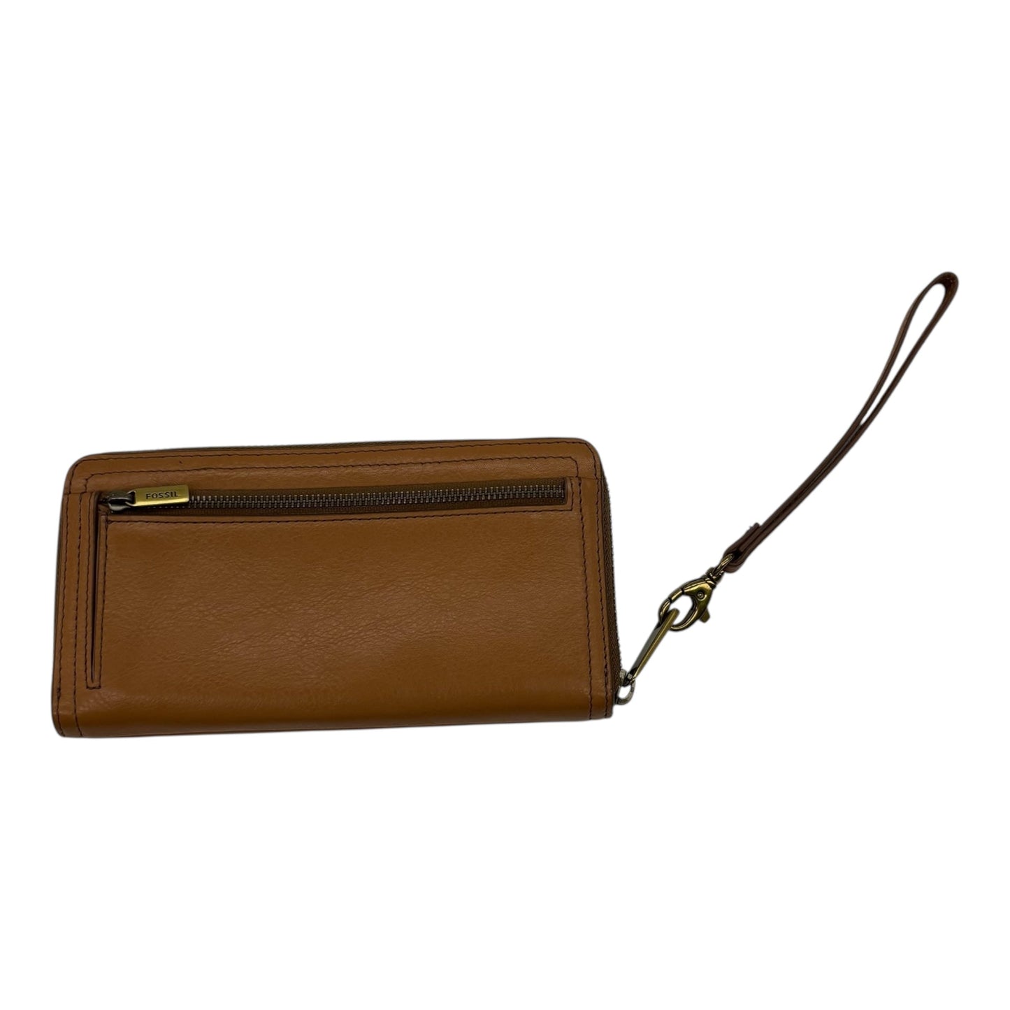 Wallet Leather By Fossil In Brown, Size:Large