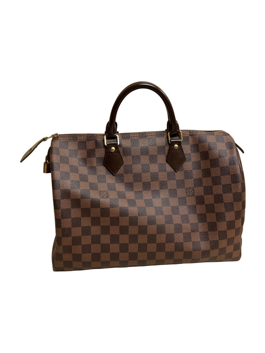 Handbag Luxury Designer By Louis Vuitton In Brown, Size:Large
