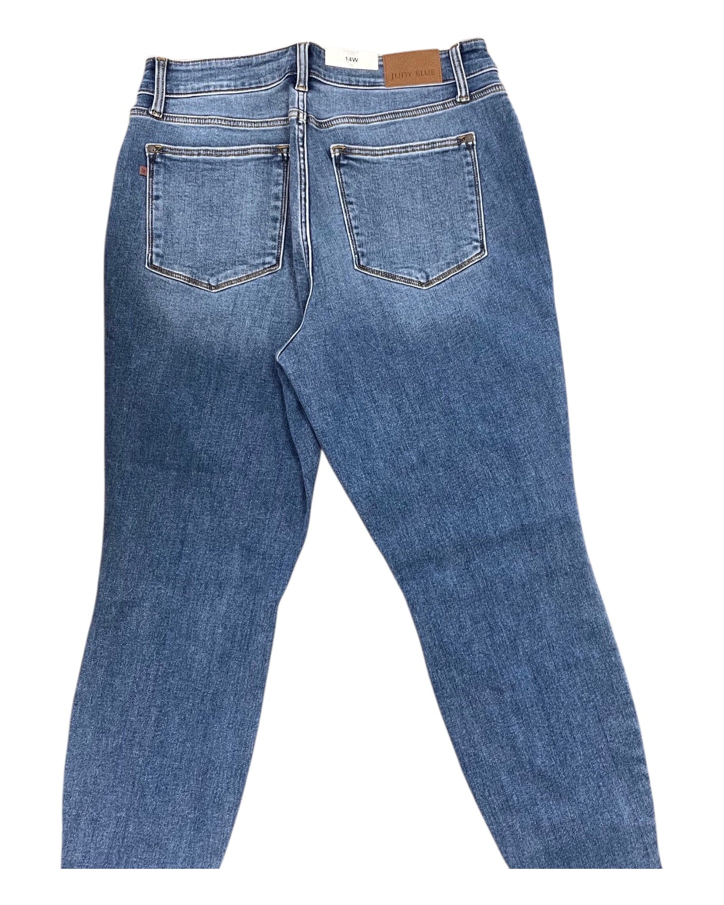 Jeans Skinny By Judy Blue In Blue Denim, Size:14