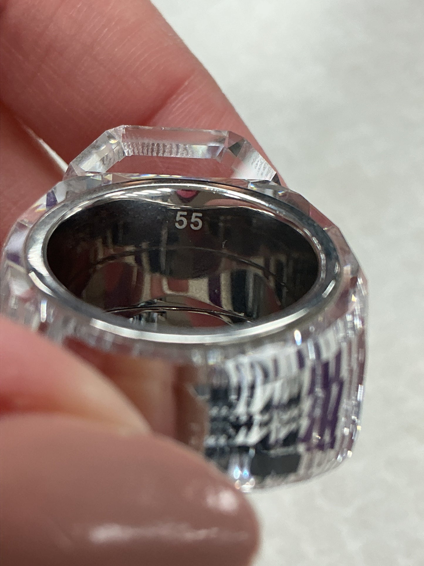 Ring Designer By Swarovski In Clear, Size:6