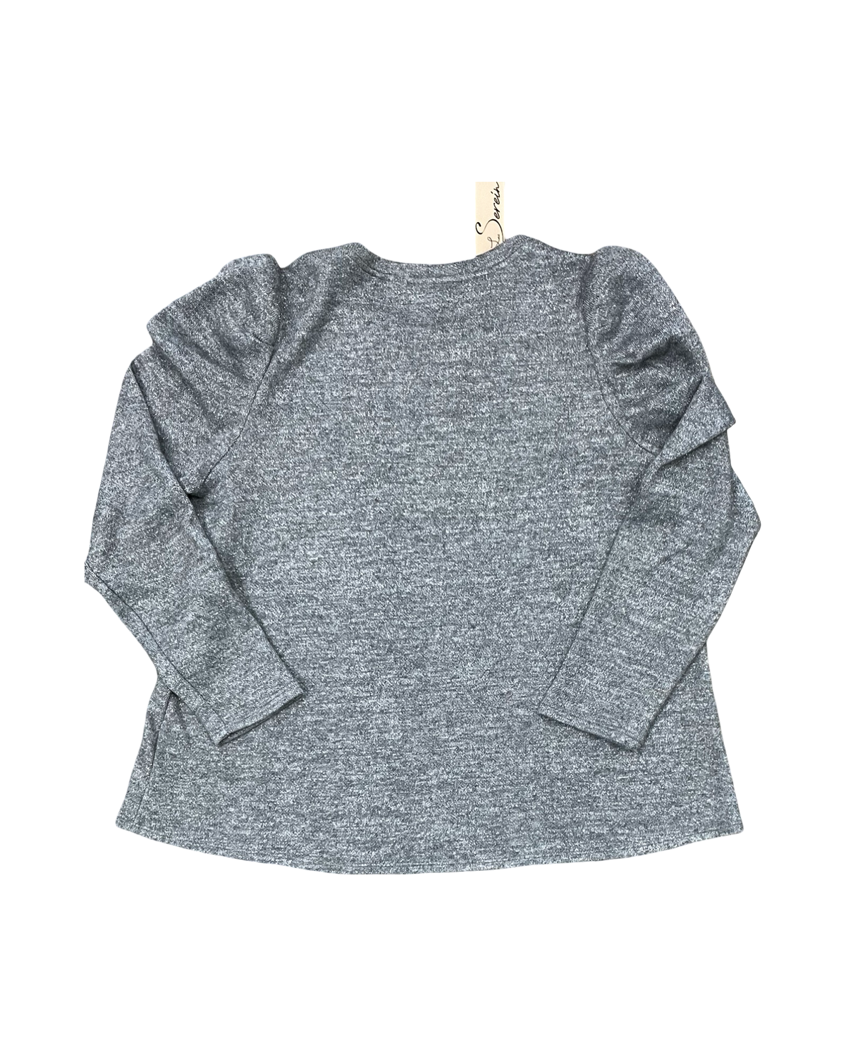 Sweater By Les Serein In Silver, Size:1X