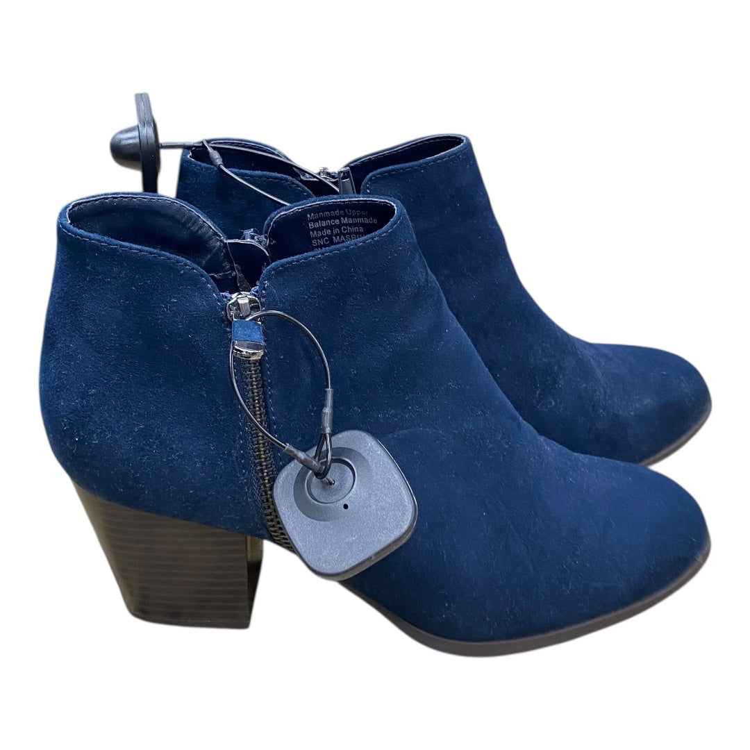 Boots Ankle Heels By Style And Company In Navy, Size:8