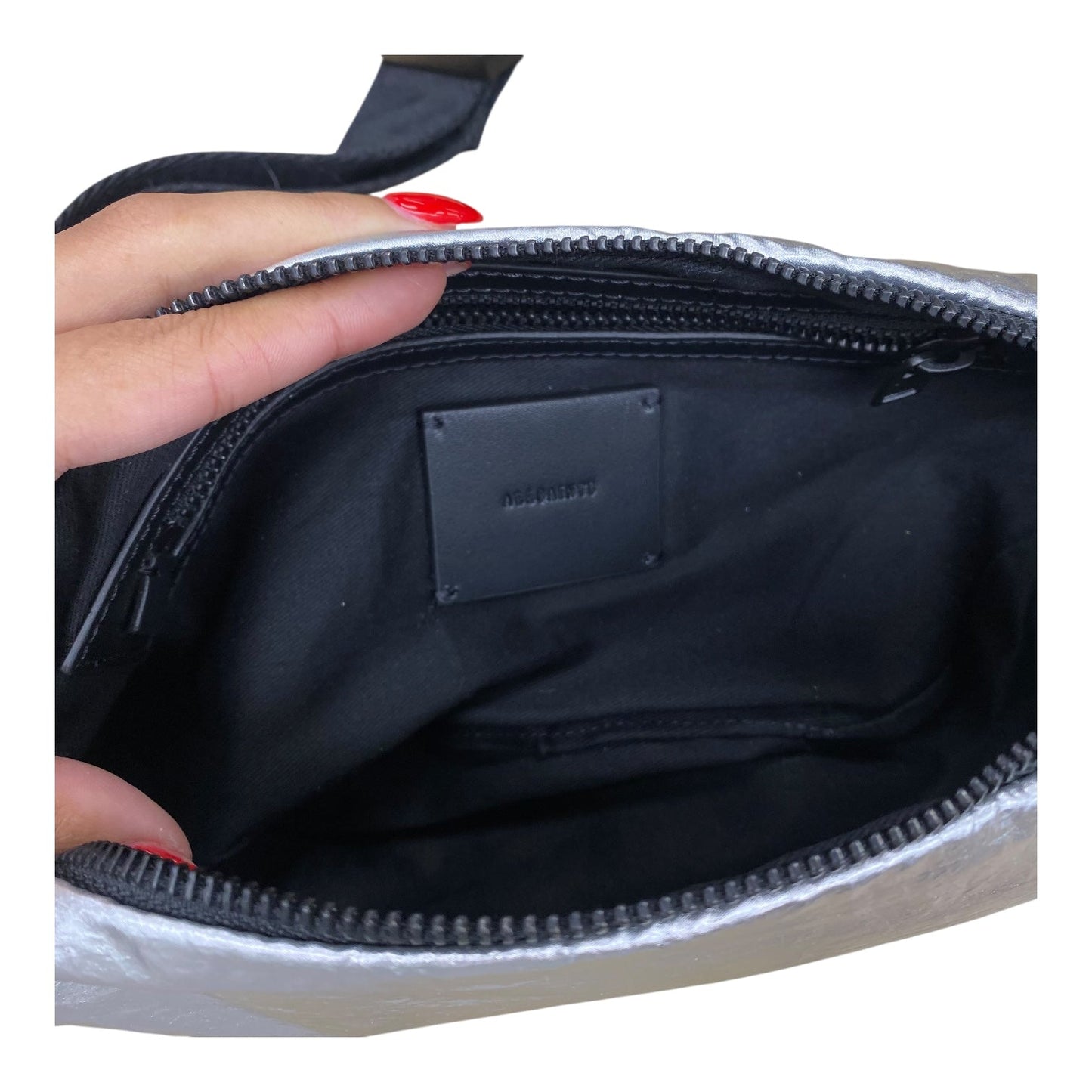 Belt Bag Designer By All Saints In Black & Silver, Size:Medium