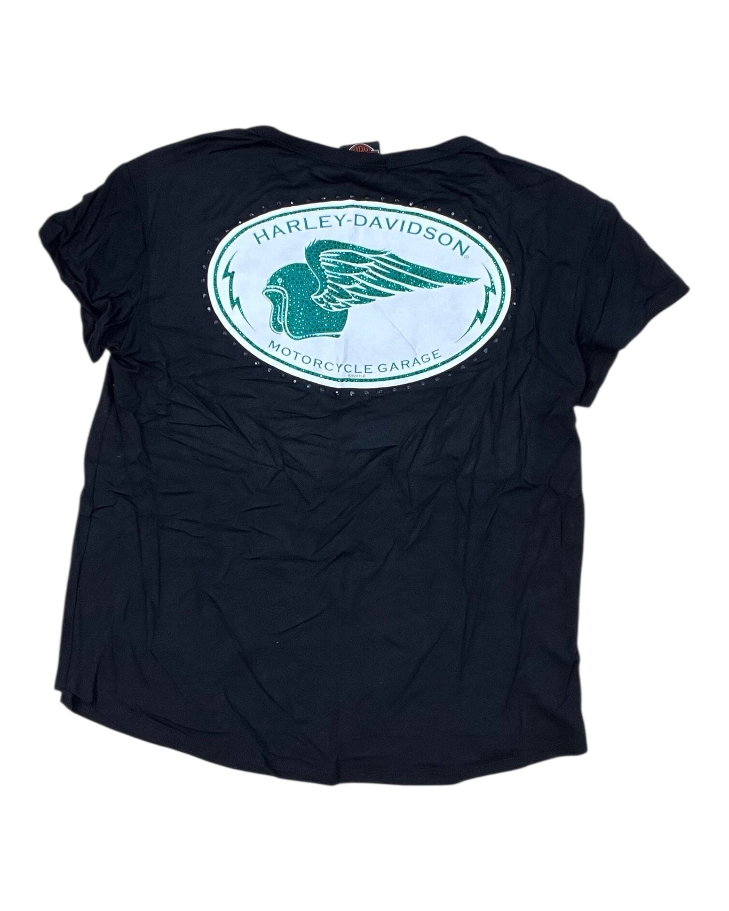 Top Ss By Harley Davidson In Black & Green, Size:M